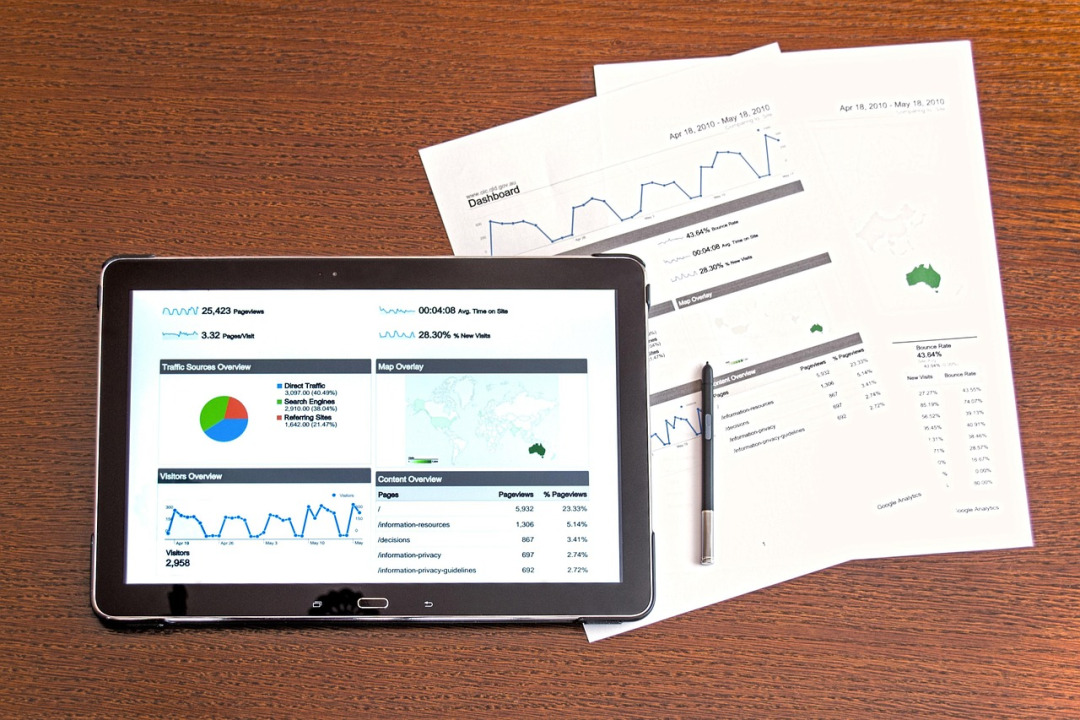 analytics graphs dashboard screen
